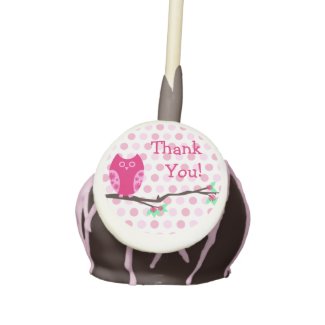 Pink Owl Thank You Cake Pops Cake Pops