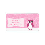 Pink Owl with Retro Circles labels