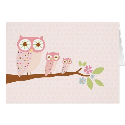 owls greeting card