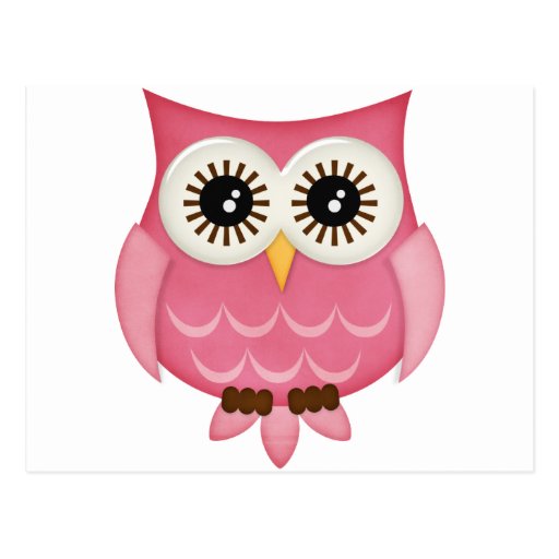 Pink Owls Post Cards