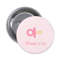 Pink Pacifier Mommy To Be Button