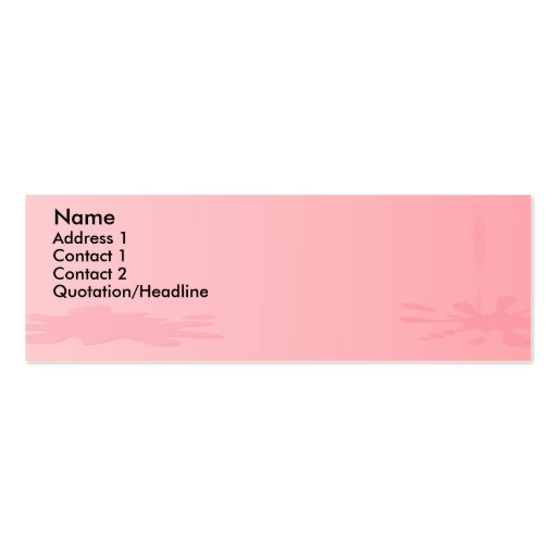 Pink Paint Splat Business Card Template