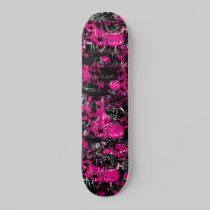 Pink Paint Splatter skateboards