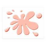Pink Paint Splodge Postcards