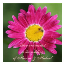 Pink Painted Daisy invitations