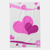 Pink pair kitchen towels