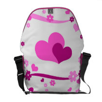 Pink pair messenger bags
