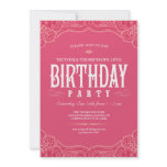 Pink Paisley Birthday Invitations