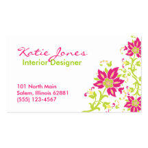 Pink Paisley Business Card
