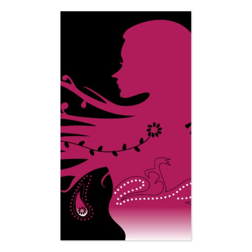 pink paisley business card templates (back side)