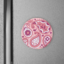 Pink Paisley Magnet magnets