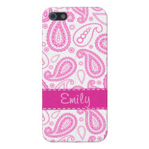 Pink Paisley Pattern iPhone 5 Cases