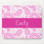 Pink Paisley Pattern Mousepads