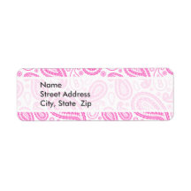 Pink Paisley Pattern Return Address Labels