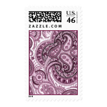 Pink Paisley Postage