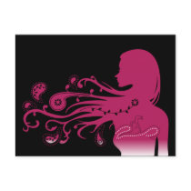 pink paisley postcards