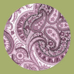 Pink Paisley Stickers