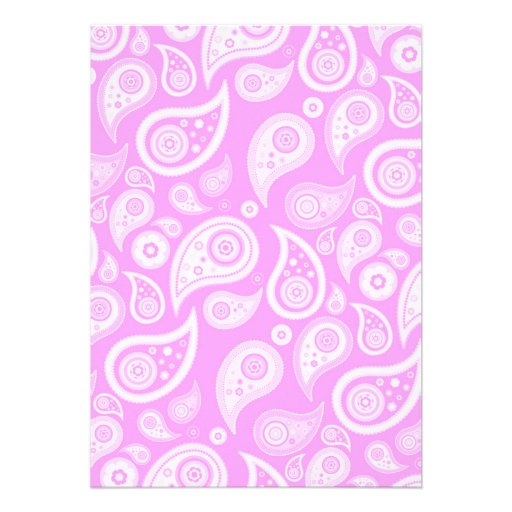 Pink Paisley Wedding Invitations