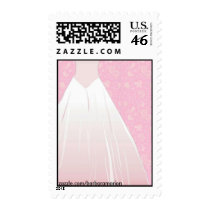 pink paisly elegant bridal attendant gown stamps