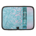 Pink & pale blue damask lace organizers