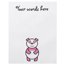 Pink panda bear full color flyer
