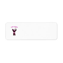 Pink Panda Bear Tennis Return Address Label