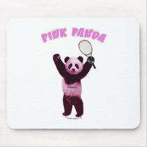 Pink Panda Bear Tennis Mouse Pads