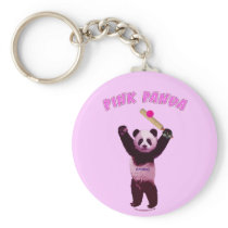 Pink Panda Cricket Keychains