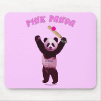 Pink Panda Cricket Mouse Pads