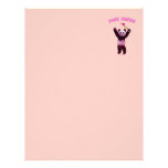 Pink Panda Cricket Personalized Letterhead