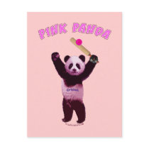 Pink Panda Cricket Postcards