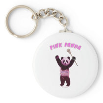 Pink Panda Lacrosse Keychains