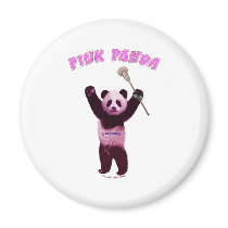 Pink Panda Lacrosse Magnets