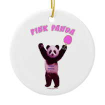 Pink Panda Ping Pong Ornament
