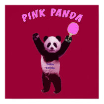 Pink Panda Ping Pong Posters