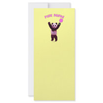 Pink Panda Ping Pong Custom Rack Cards