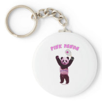 Pink Panda Racquetball Keychains