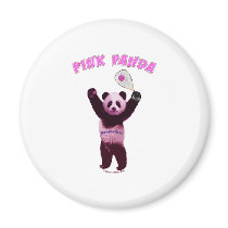 Pink Panda Racquetball Fridge Magnets