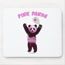 Pink Panda Racquetball Mouse Mat
