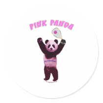 Pink Panda Racquetball Sticker