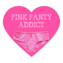PINK PANTY ADDICT (Heart Sticker)