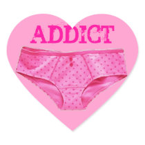 PINK PANTY ADDICT (Heart Sticker)