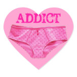 PINK PANTY ADDICT (Heart Sticker)