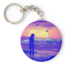 pink, paradise, michelle, wilder, keychain, sunset, sunsets, girl, lady, bird, birds, palm, tree, trees, sky, skies, sunrise, sun, beach, ocean, water, beaches, travel, oceans, sea, tropical, coconut, wave, waves, sunny, sexy, love, missing, you, lonesome, wish, wishing, praying, pray, relationship, Keychain with custom graphic design