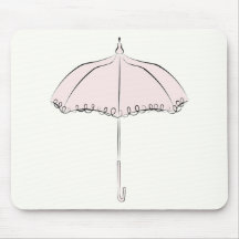 Pink Parasol Mouse Pads