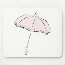 Pink Parasol Mousepads