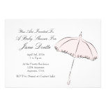 Pink Parasol Shower invitations
