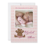 Pink Parfait Photo Birth Announcement