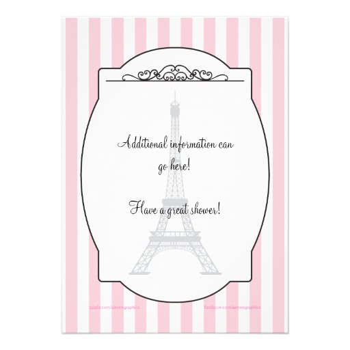 Pink Paris Bridal Shower Invitation