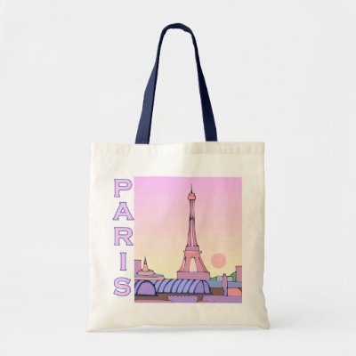 Pink Tote Bags on Pink Paris Illustration Tote Bag By Scarebabytotes